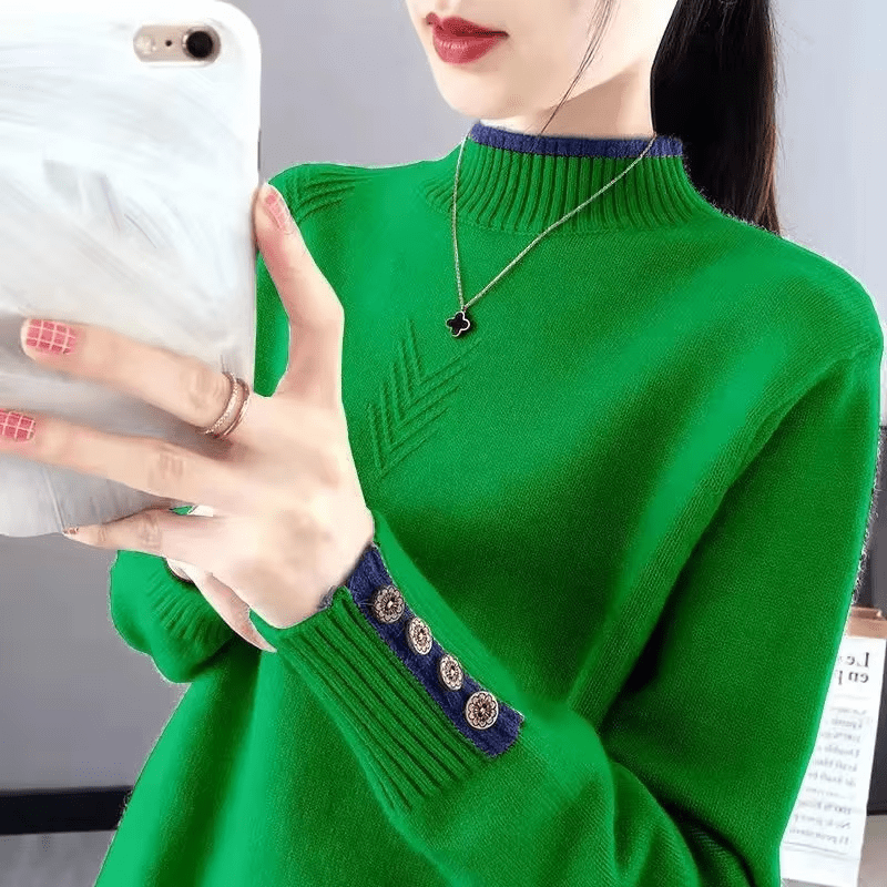 imageSoft Knitted Korean Turtleneck Sweater for Women - Winter Collection 2025