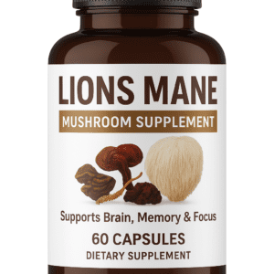 Lions Mane Mushroom Supplement with Turkey Tail, Ganoderma Lucidum, Cordyceps Sinensis & Chaga Mushrooms