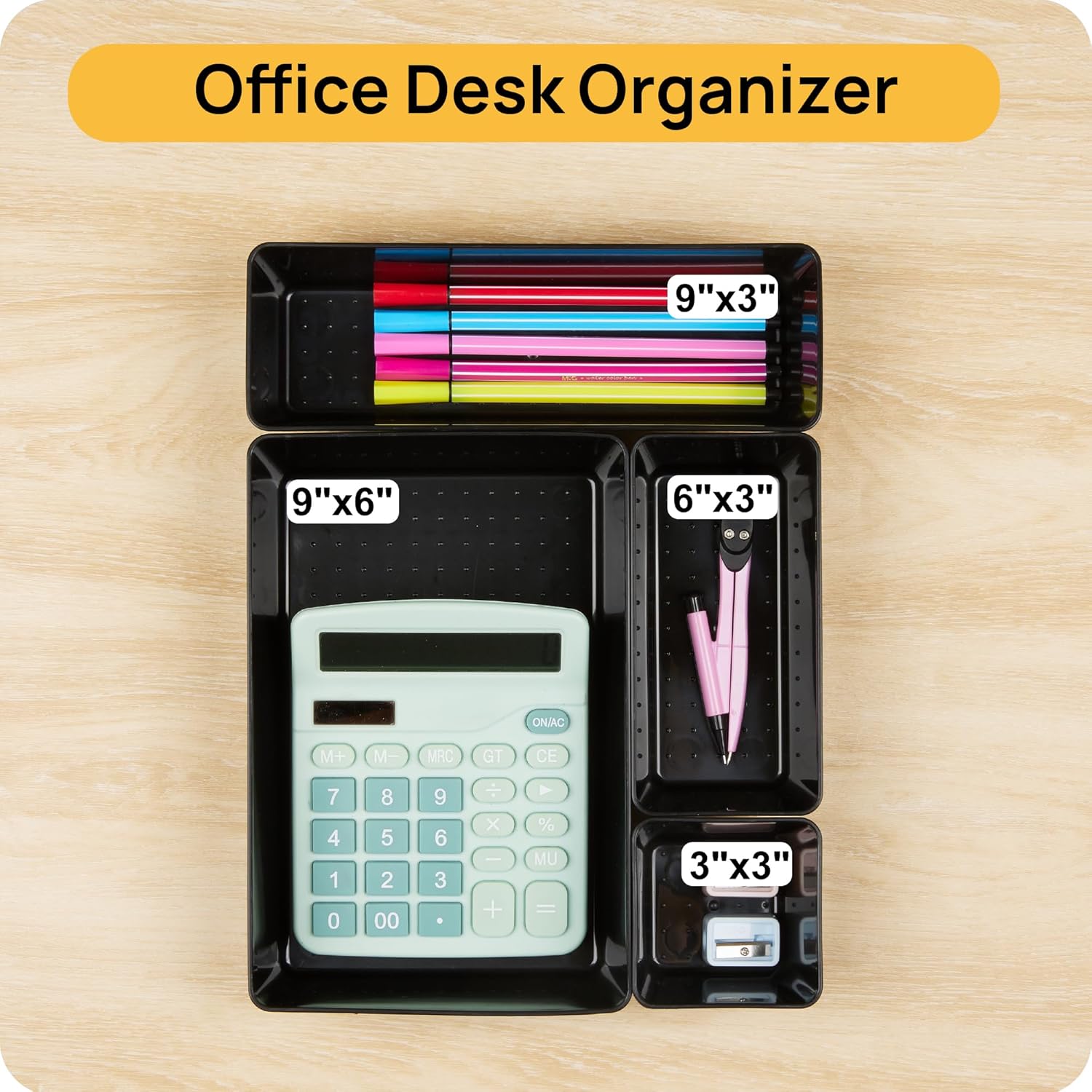 Vtopmart Clear Drawer Organizer Bins Set of 25 for Kitchen Utensils and Makeup Storage