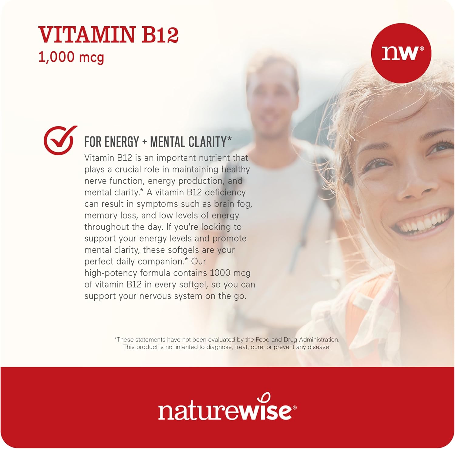 NatureWise Vitamin D3 5000 IU + B12 Benefits Label