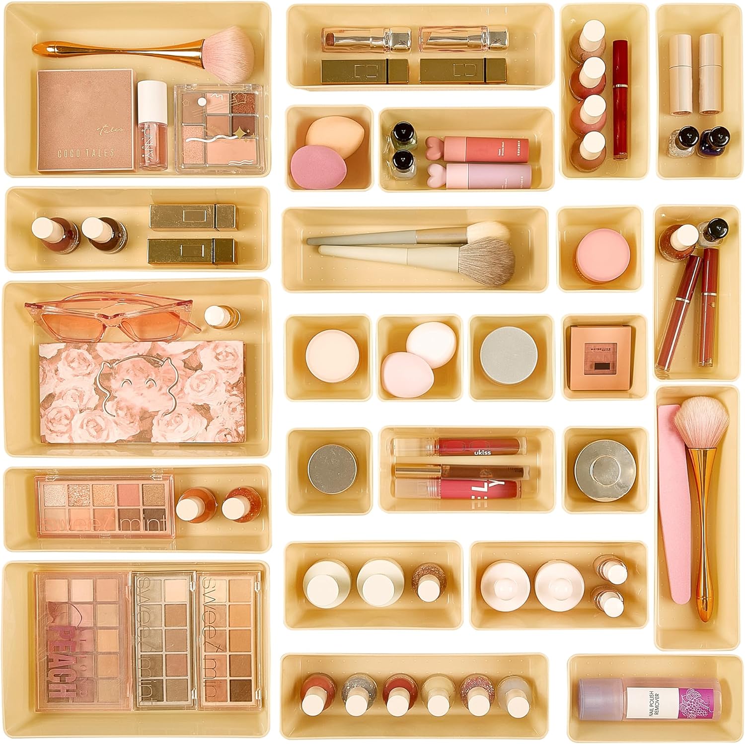 Vtopmart Clear Plastic Drawer Organizer Set