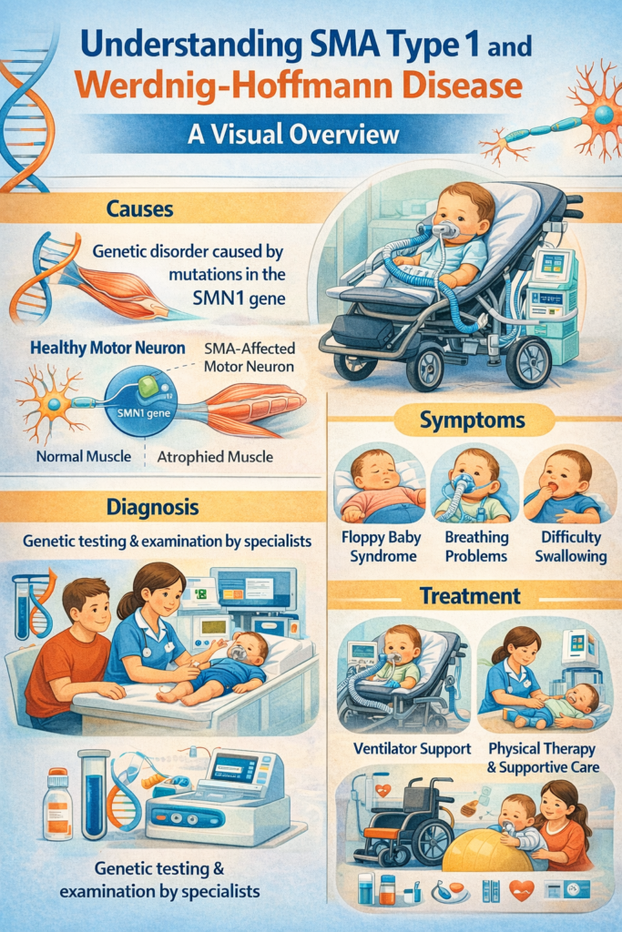 Medical diagnosis and treatment of SMA Type 1 in 2026