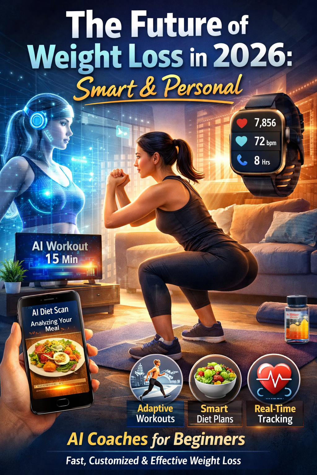 AI for weight loss 2026 smart fitness coach with wearable tracking and home workout for beginners