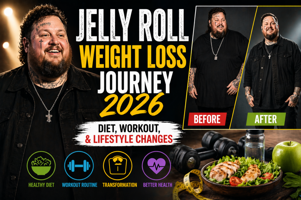 Jelly Roll weight loss journey 2026 featured image before and after transformation diet workout lifestyle concept thumbnail
