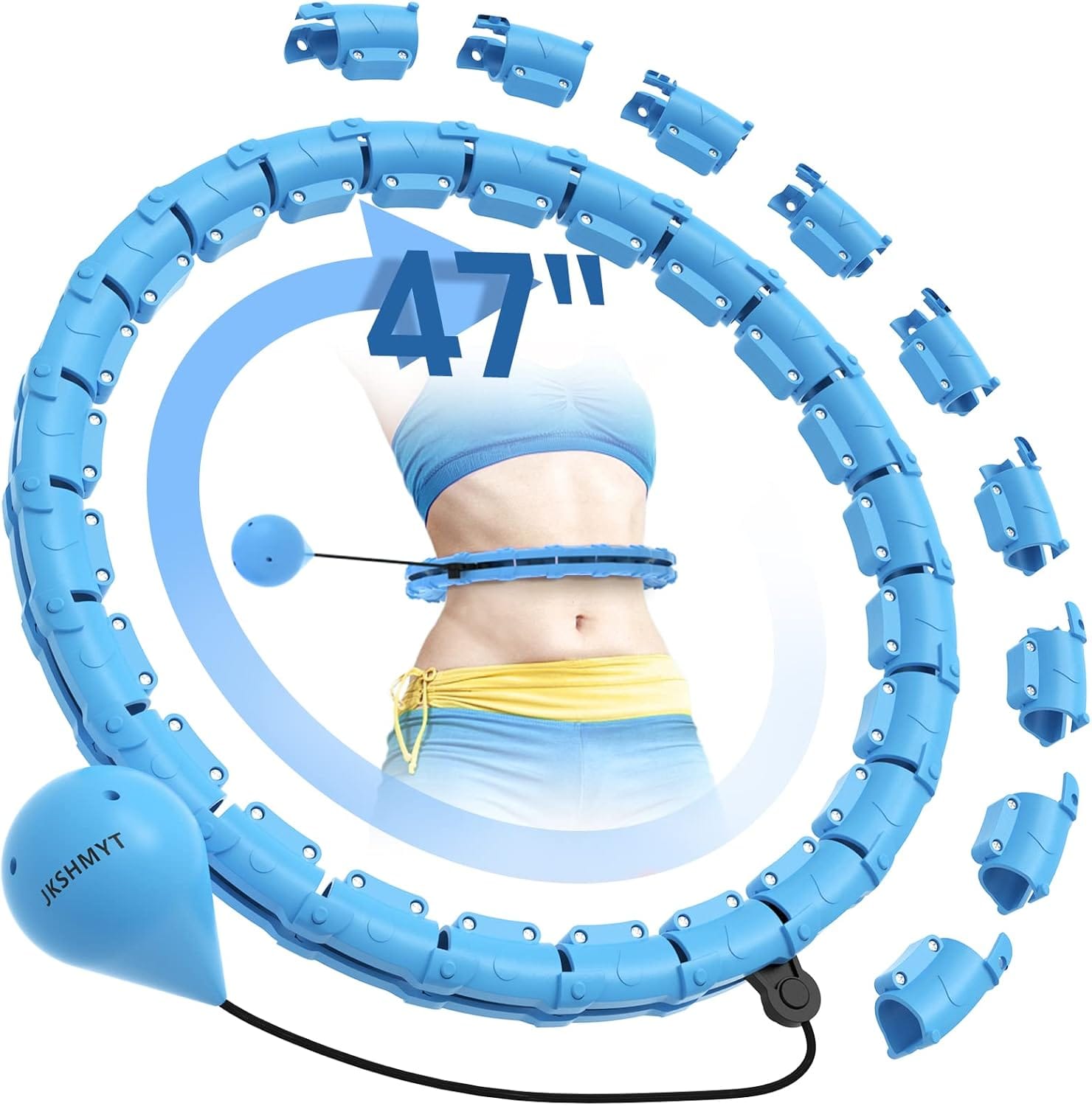 JKSHMYT smart weighted fit hoop for belly fat loss workout