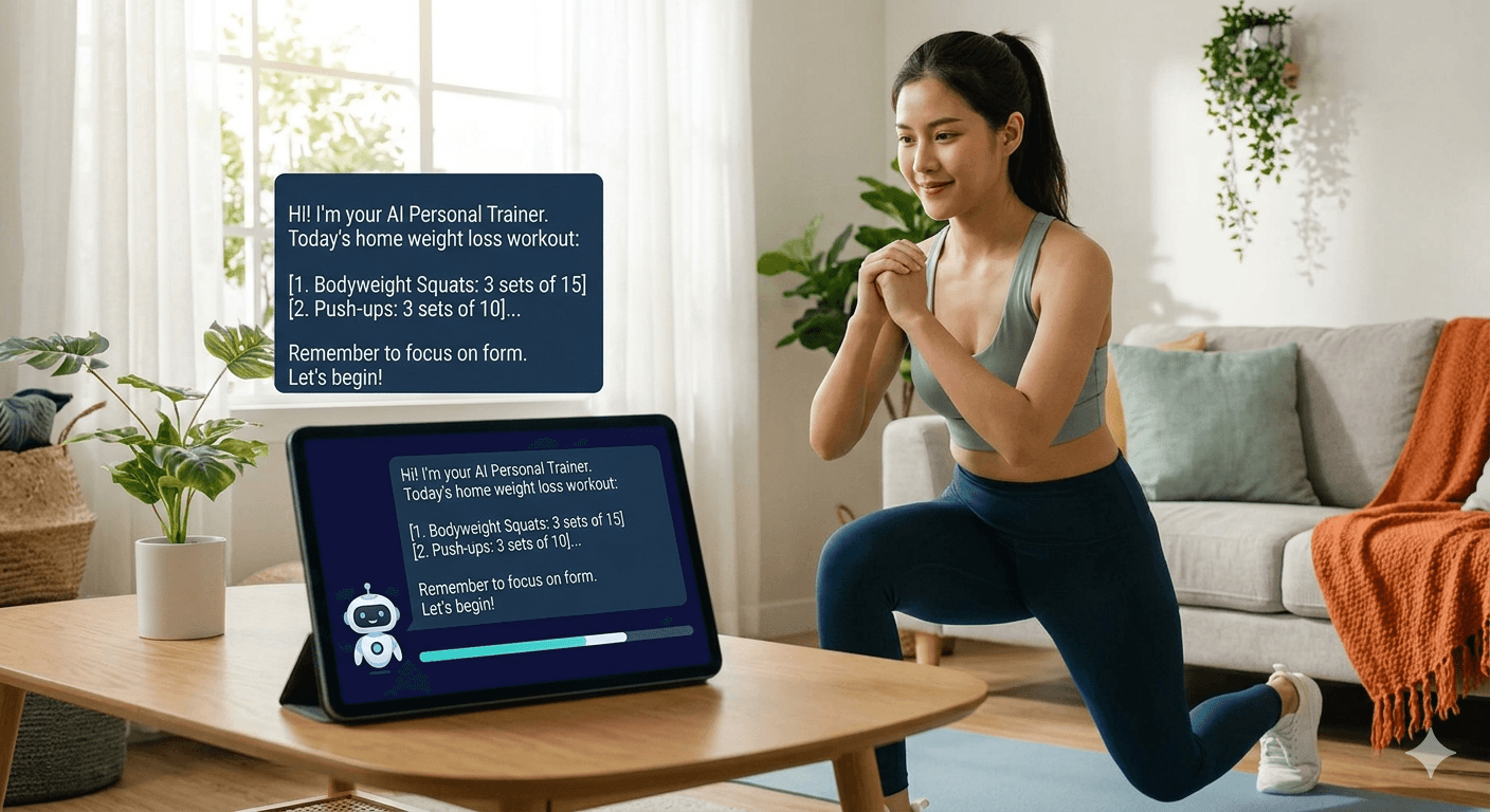 AI generated custom home workout routine chart